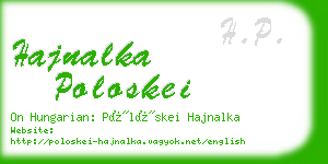 hajnalka poloskei business card